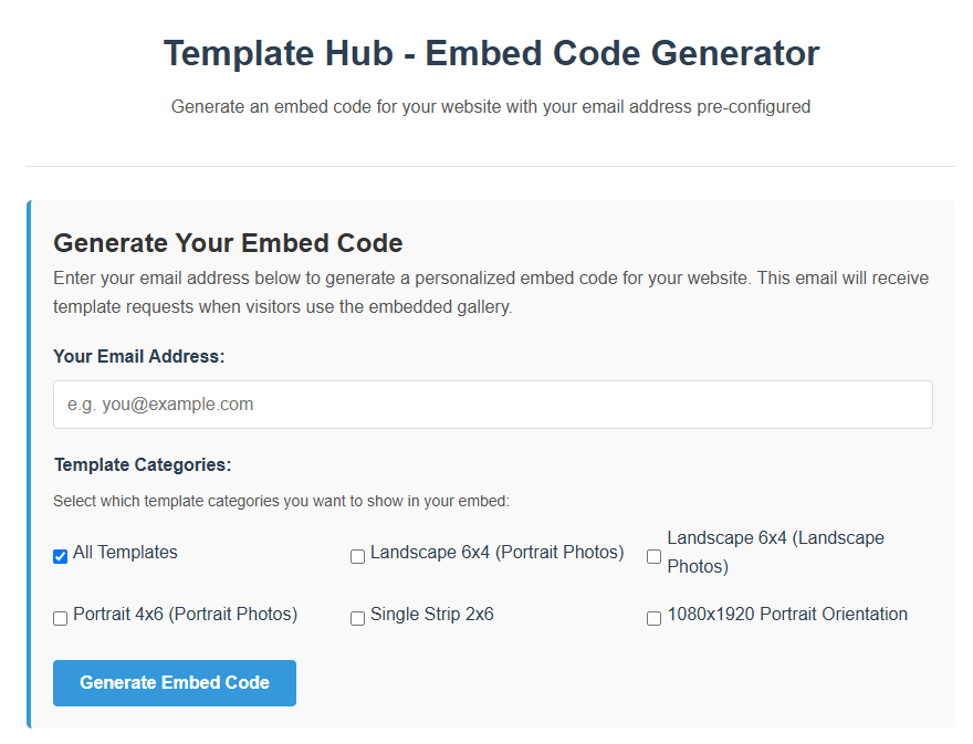Embed Generator